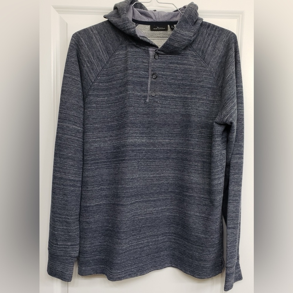 Marc Anthony Blue Hooded Sweatshirt Pullover Long sleeve Size XL